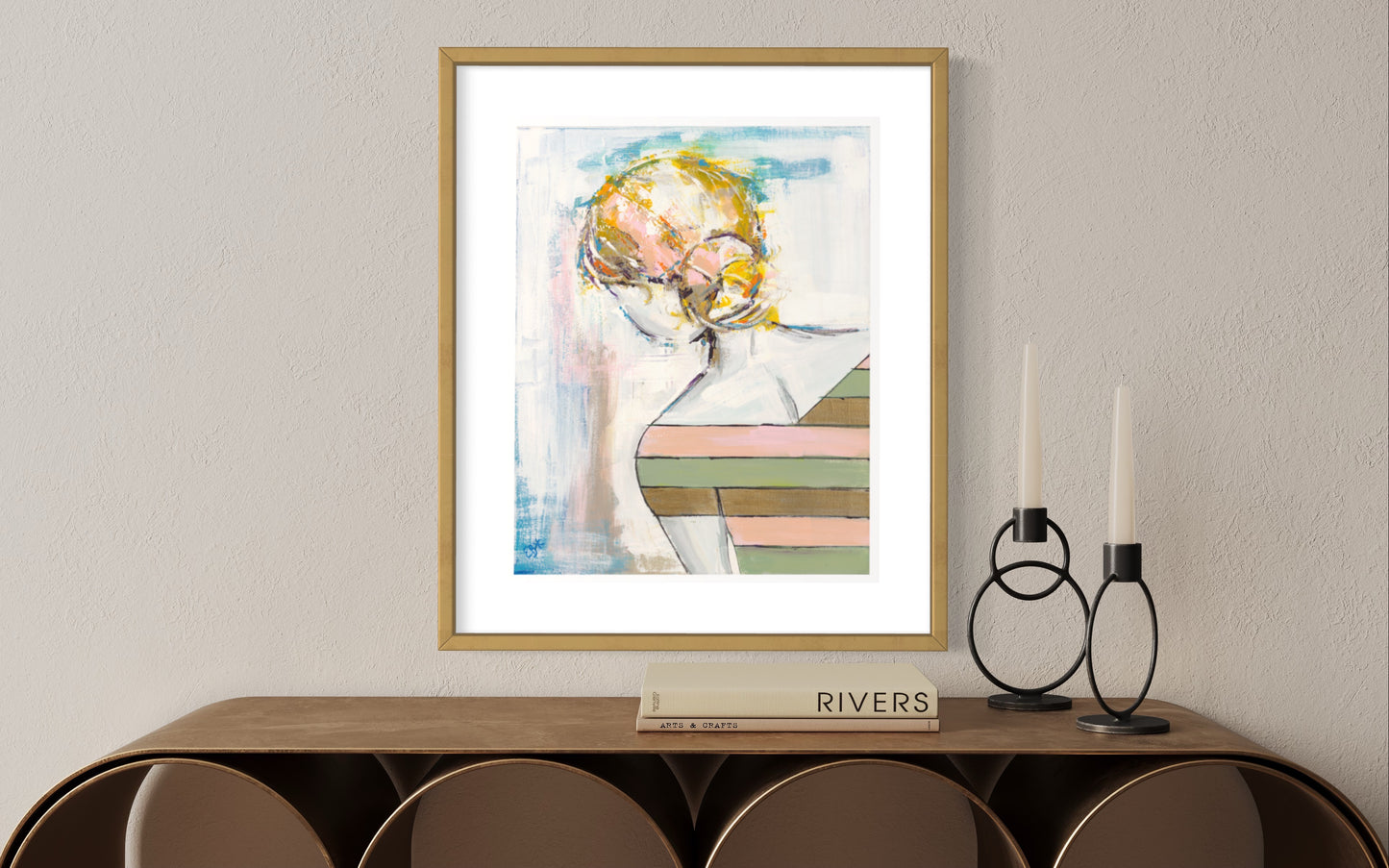 Girl in a Striped Dress (Open Edition Print)