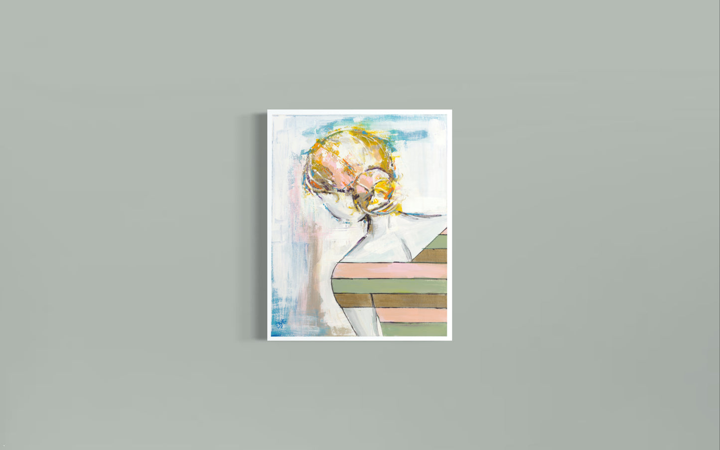 Girl in a Striped Dress (Open Edition Print)